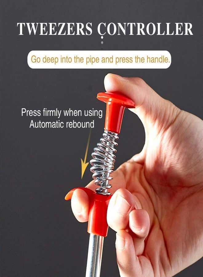 Dezzy Drain Pipe Cleaning Spring Stick, Drain Pipe Shower Sink, Drain Hair Remover Relief Cleaning Tools, Stainless Steel Barbed Gripper, Air Catching Drain Pipe Cleaning Claw Wire (160 cm) (1 Pcs) - Image 5